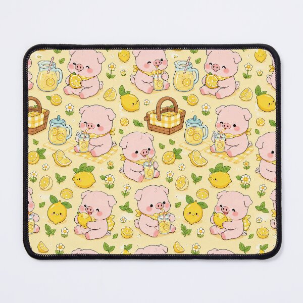 Item preview, Piggy Lemonade Picnic Pattern designed and sold by Soft Berry Studio.