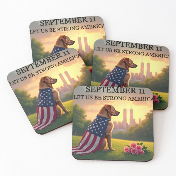 Item preview, SEPTEMBER 11 LET US BE STRONG AMERICA PATRIOTIC DOG designed and sold by PawsStudioAU.