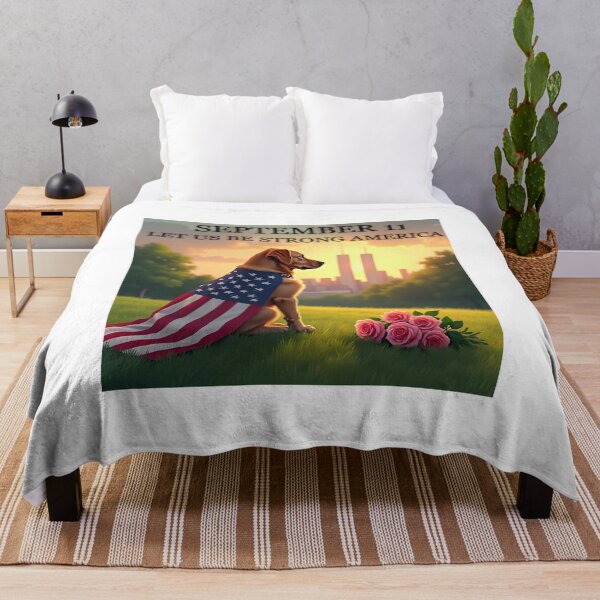 Item preview, SEPTEMBER 11 LET US BE STRONG AMERICA PATRIOTIC DOG designed and sold by PawsStudioAU.