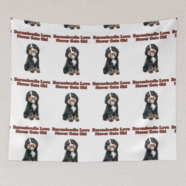 Item preview, Bernedoodle Love Never Gets Old Watercolor Design designed and sold by NatureUnleashed.