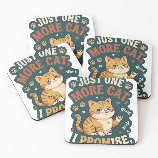 Item preview, Funny Cat Lover Gift - Just One More Cat I Promise T-Shirt designed and sold by yassinecavali.