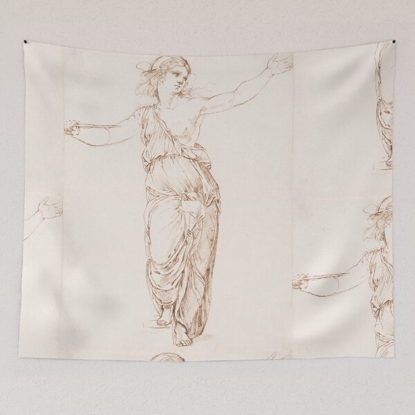 Item preview, Classical Female Figure Sepia Ink Study designed and sold by artofuniverse.