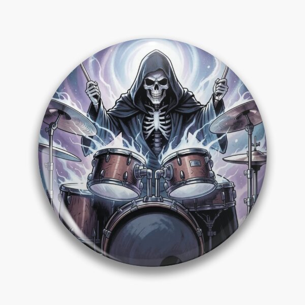 Item preview,  The Grim Reaper playing the drums designed and sold by MagelliShop.