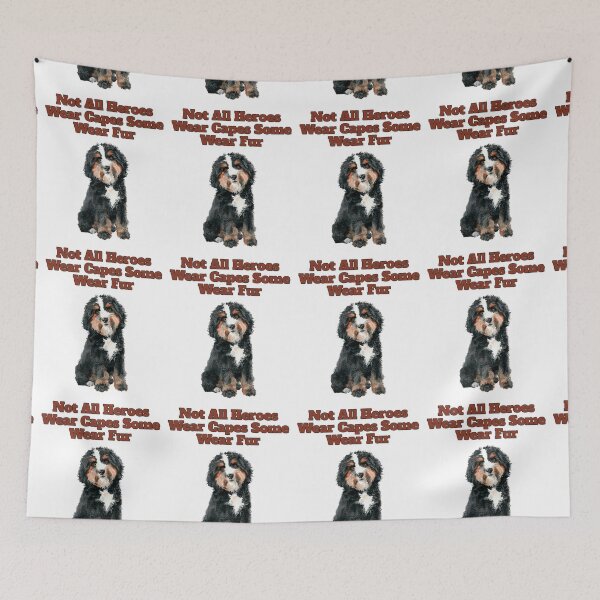 Item preview, Truth Is Not All Heroes Wear Fur Bernedoodle Art designed and sold by NatureUnleashed.