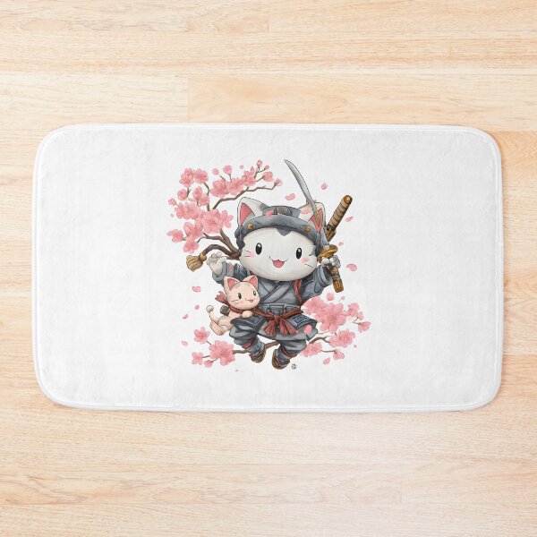 Item preview, Kawaii samurai cat designed and sold by cutemakerotart.