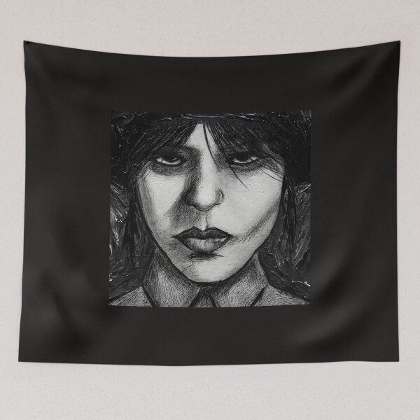 Item preview, Shadow Sketch - Dark Gothic Pencil Portrait designed and sold by MAISON SYLVIE.