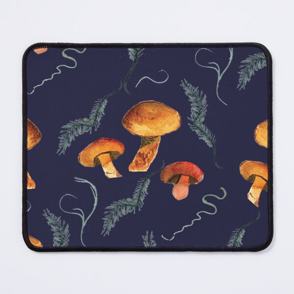 Item preview, Mushroom Clusters on Blue designed and sold by jennifer-a-lane-design.