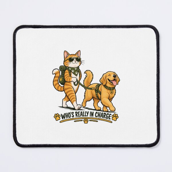 Item preview, Whos Really In Charge Funny Cat Walking Dog Pet Lover designed and sold by Rod & Retriever.