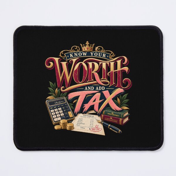 Item preview, Know Your Worth and Add Tax Self Worth designed and sold by PunchDrop.