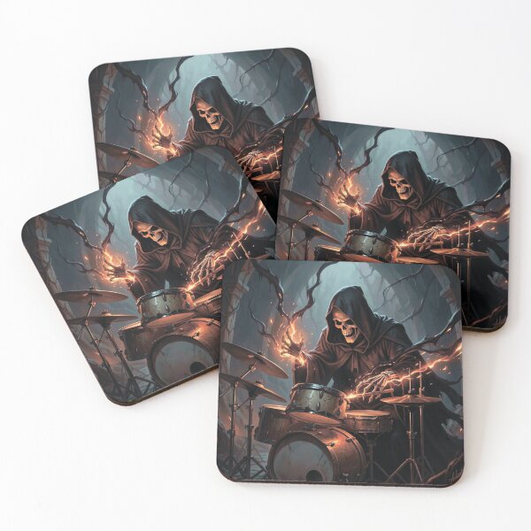 Item preview,  The Grim Reaper playing the drums designed and sold by MagelliShop.
