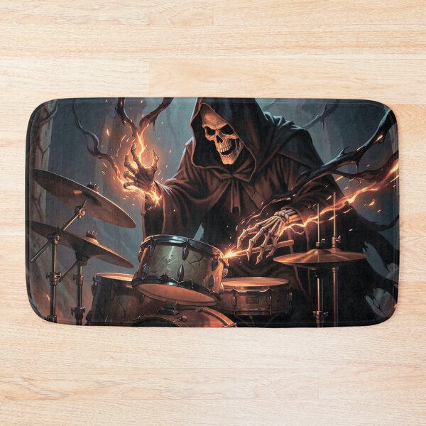 Item preview,  The Grim Reaper playing the drums designed and sold by MagelliShop.