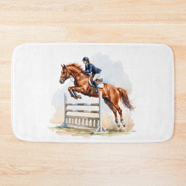 Item preview, Chestnut Show Jumping Horse Watercolor designed and sold by Rutvain.