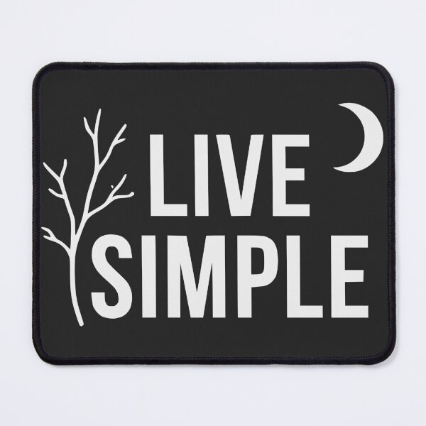 Item preview, Live Simple Minimalist Nature Moon & Tree Branch (White Text) designed and sold by RetroNeon.
