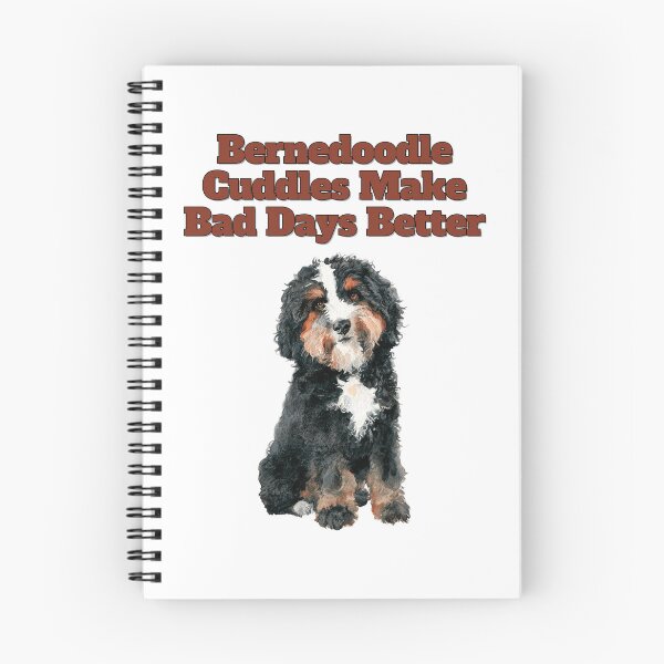 Item preview, Bernedoodle Cuddles Make Bad Days Better Watercolor Design designed and sold by NatureUnleashed.