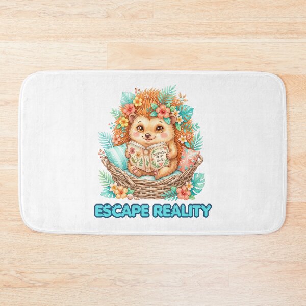 Item preview, Escape Reality Cute Hedgehog Reading a Book designed and sold by CleanDecor.