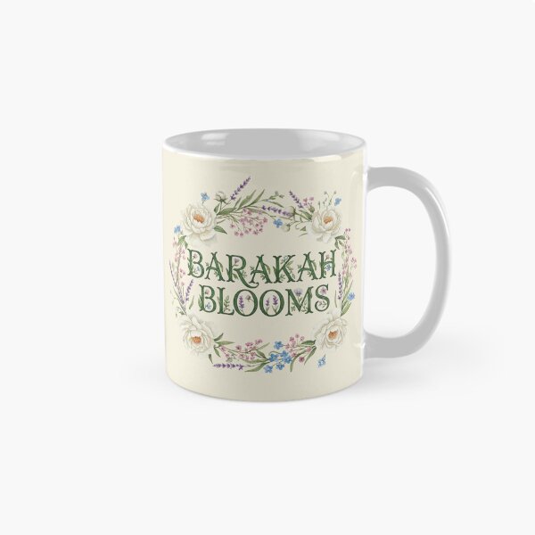 Item preview, Barakah Blooms - Floral Wreath Botanical Blessings Typography Art designed and sold by D-Islamic.