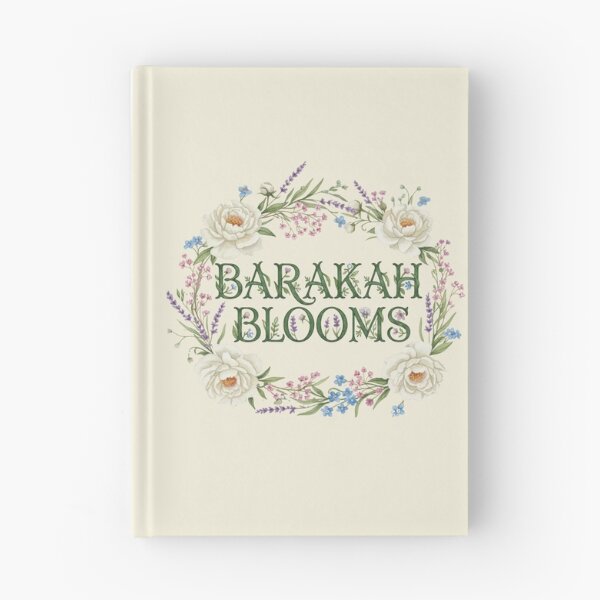 Item preview, Barakah Blooms - Floral Wreath Botanical Blessings Typography Art designed and sold by D-Islamic.