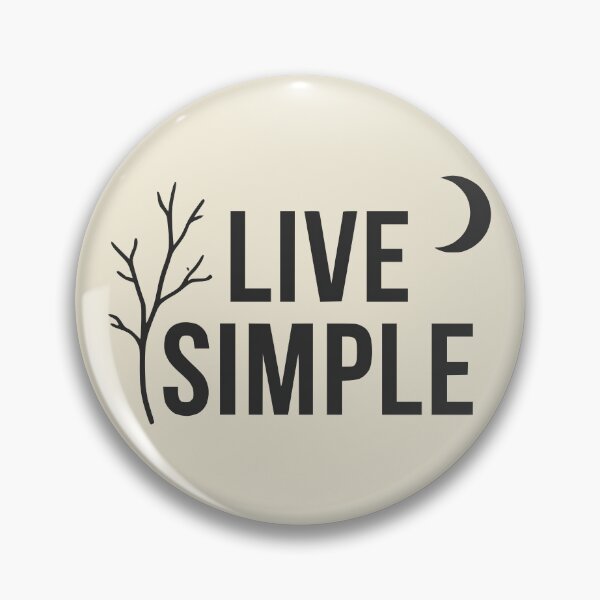 Item preview, Live Simple Minimalist Nature Moon & Tree Branch (Charcoal Text) designed and sold by RetroNeon.
