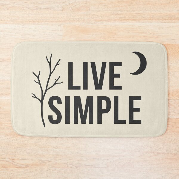 Item preview, Live Simple Minimalist Nature Moon & Tree Branch (Charcoal Text) designed and sold by RetroNeon.