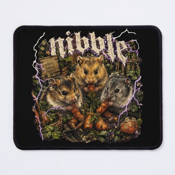 Item preview, Nibble Nibble Hoard Repeat - Metal Hamster Garden designed and sold by Neurospicy Trolls.