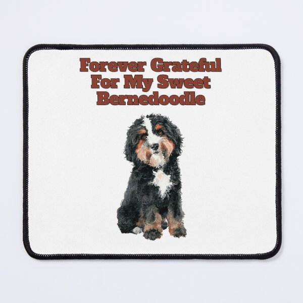 Item preview, Forever Grateful For My Sweet Bernedoodle Watercolor Art designed and sold by NatureUnleashed.