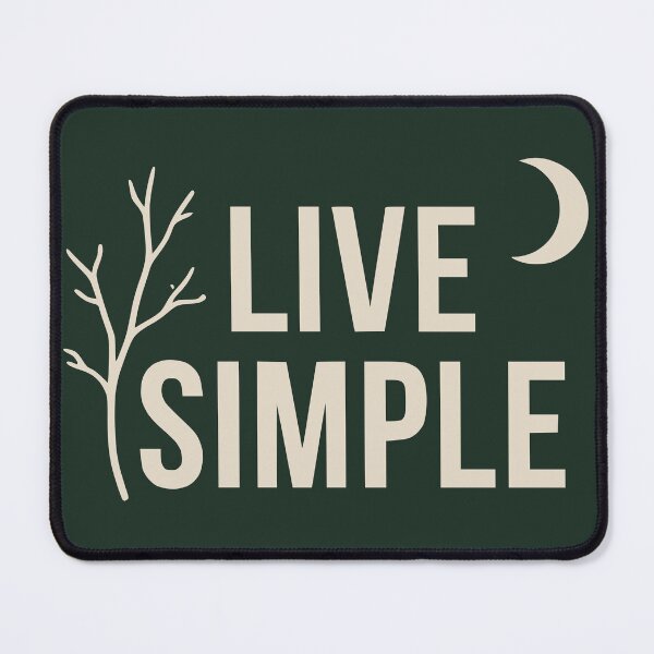 Item preview, Live Simple Minimalist Nature Moon & Tree Branch (Sand Text) designed and sold by RetroNeon.