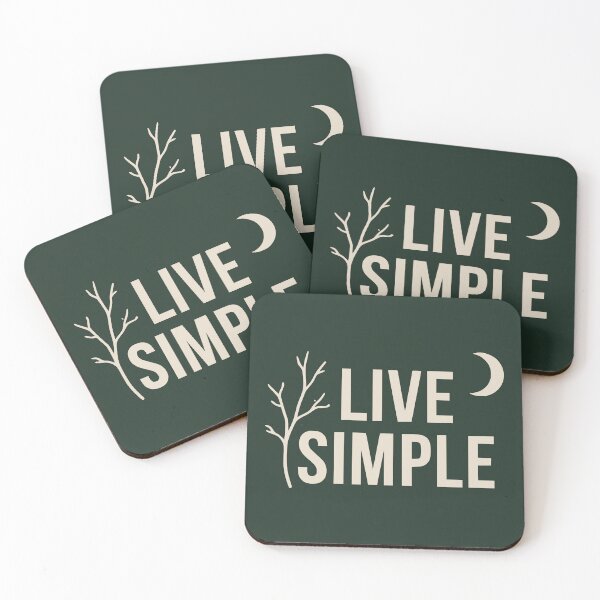 Item preview, Live Simple Minimalist Nature Moon & Tree Branch (Sand Text) designed and sold by RetroNeon.