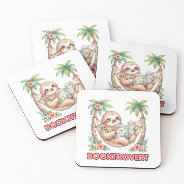 Item preview, Booktrovert Sloth Reading in a Hammock designed and sold by CleanDecor.