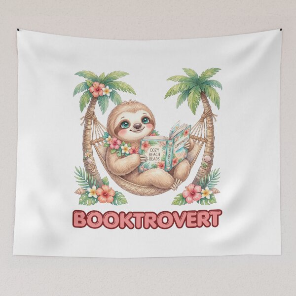 Item preview, Booktrovert Sloth Reading in a Hammock designed and sold by CleanDecor.