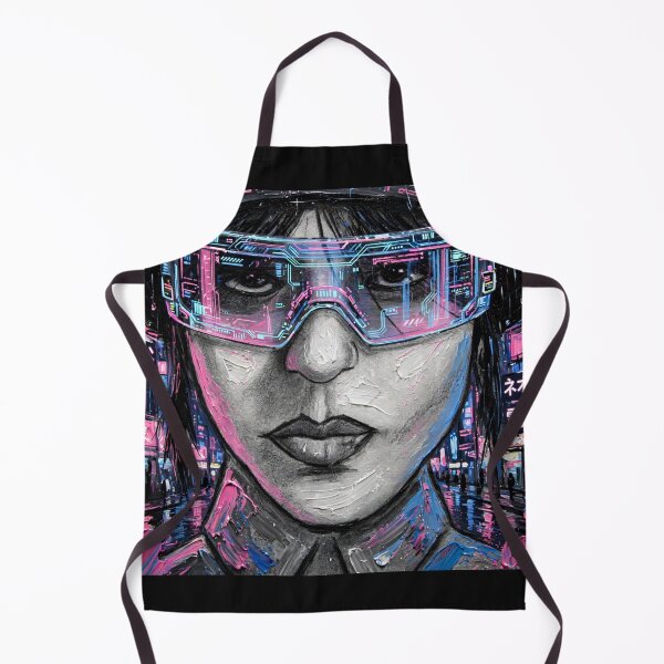 Item preview, Neon Hacker - Cyberpunk Visor Portrait designed and sold by MAISON SYLVIE.