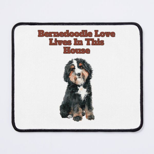 Item preview, Bernedoodle Love Lives In This House Watercolor Design designed and sold by NatureUnleashed.