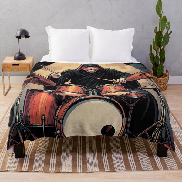 Item preview, The Grim Reaper playing the drums designed and sold by MagelliShop.