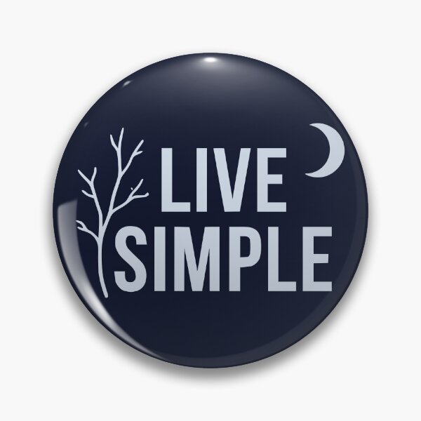 Item preview, Live Simple Minimalist Nature Moon & Tree Branch (Silver Text) designed and sold by RetroNeon.
