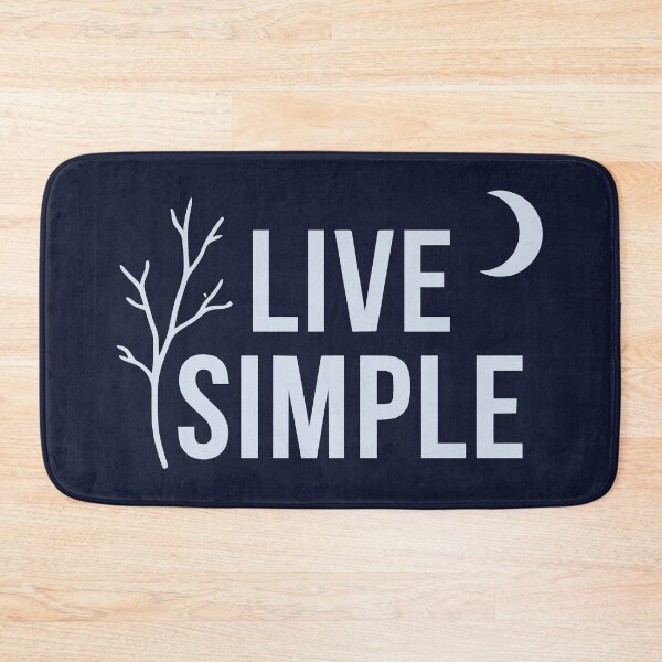 Item preview, Live Simple Minimalist Nature Moon & Tree Branch (Silver Text) designed and sold by RetroNeon.