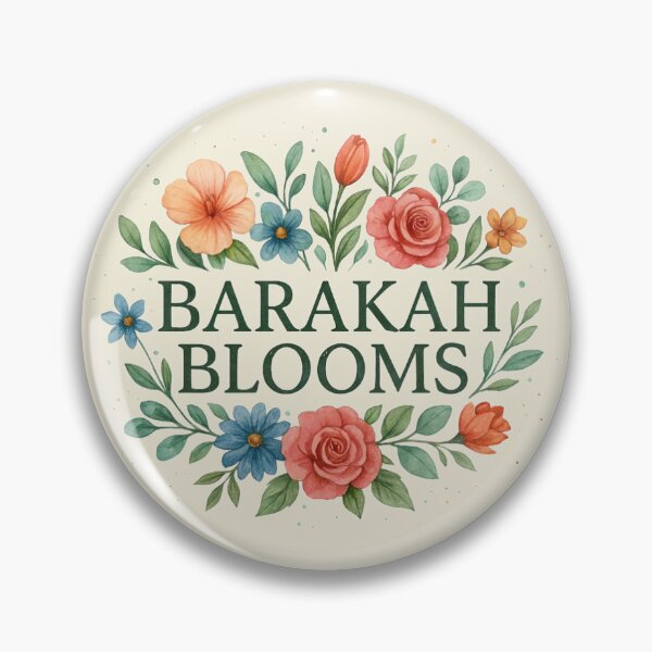 Item preview, Barakah Blooms - Classic Watercolor Floral Wreath Logo designed and sold by D-Islamic.