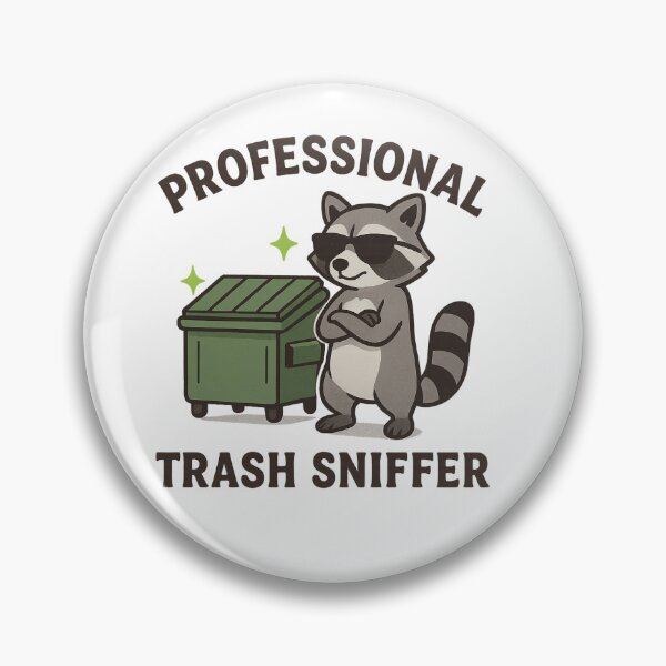 Item preview, Professional Trash Sniffer Funny Raccoon Trash Panda Sticker designed and sold by QCena.