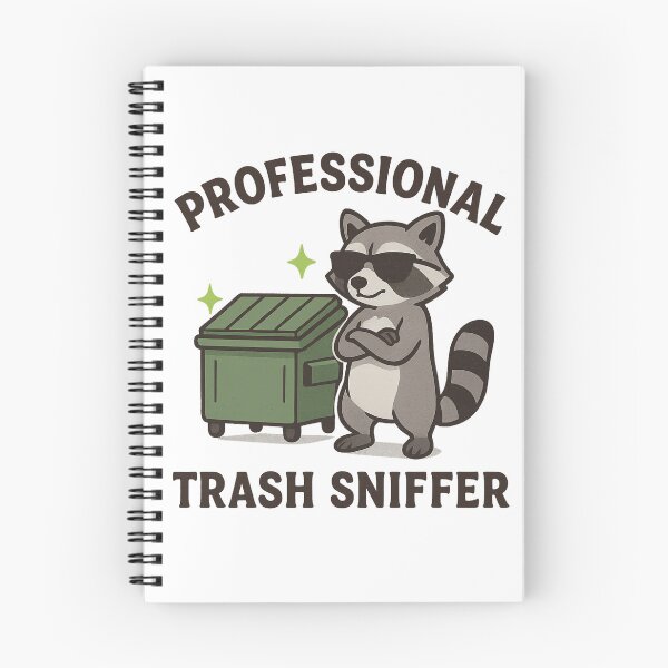 Item preview, Professional Trash Sniffer Funny Raccoon Trash Panda Sticker designed and sold by QCena.