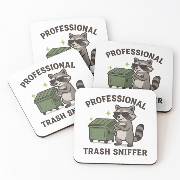 Item preview, Professional Trash Sniffer Funny Raccoon Trash Panda Sticker designed and sold by QCena.