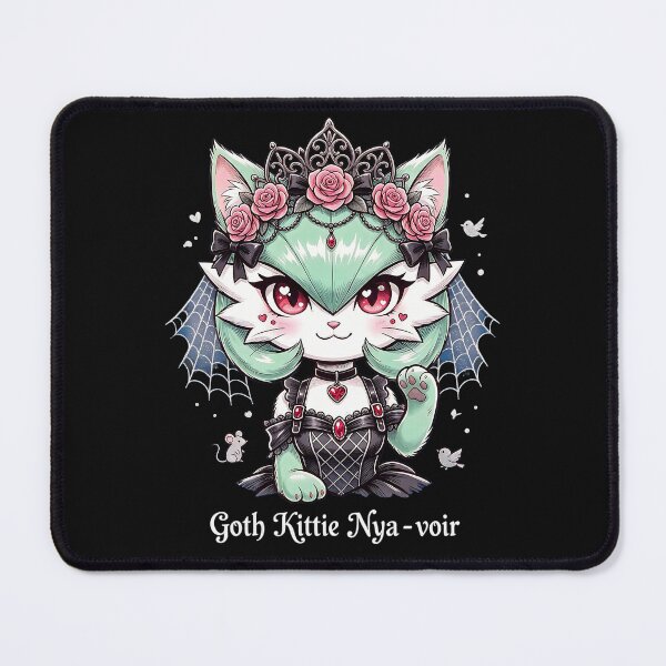 Item preview, Goth Kittie Nya-voir: Elegant Dark Queen designed and sold by CuteKats.