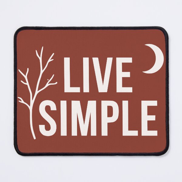 Item preview, Live Simple Minimalist Nature Moon & Tree Branch (Cream Text) designed and sold by RetroNeon.