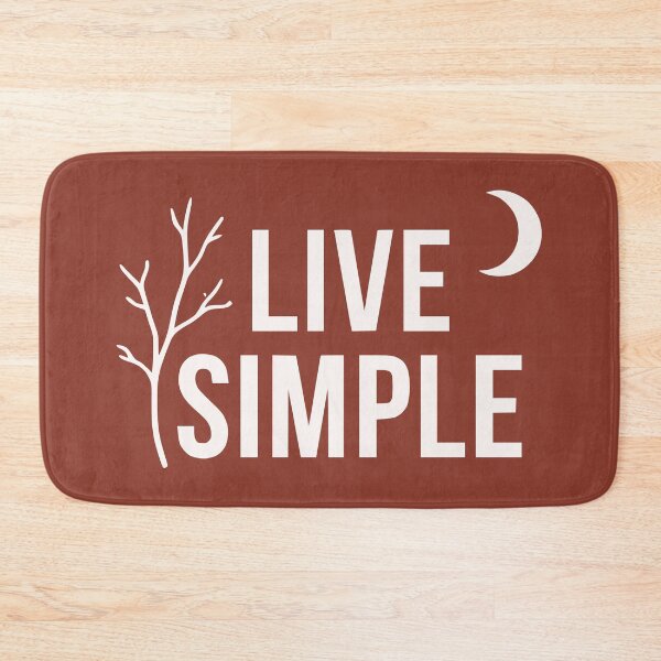 Item preview, Live Simple Minimalist Nature Moon & Tree Branch (Cream Text) designed and sold by RetroNeon.