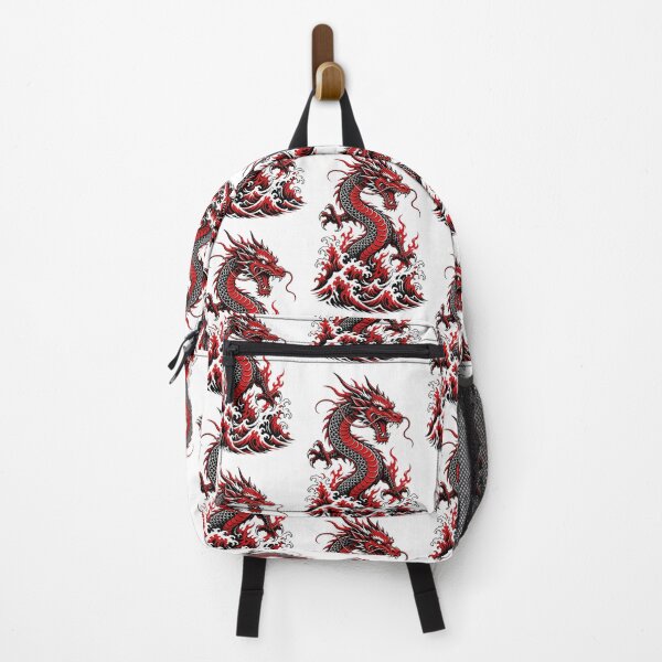 Item preview, Fierce Red Dragon Fire Waves Graphic designed and sold by Meemana.