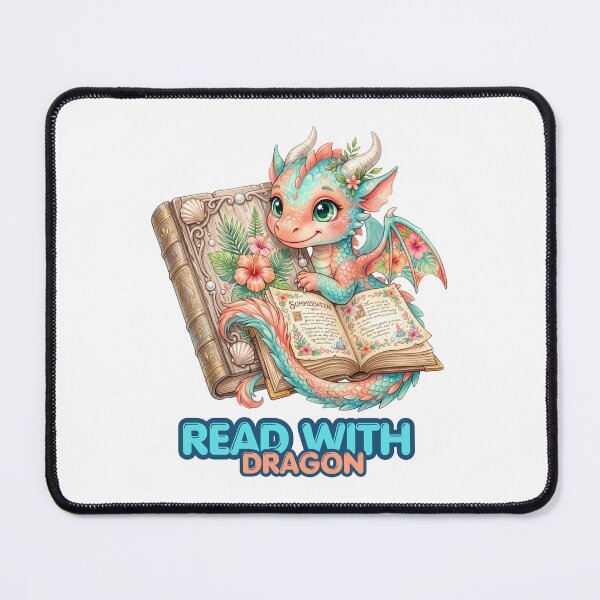 Item preview, Read With a Dragon Magical Bookish Art designed and sold by CleanDecor.