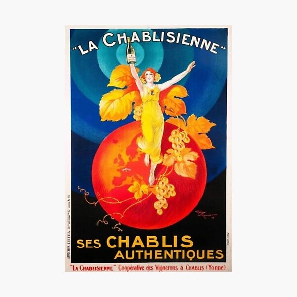 Item preview, Vintage La Chablisienne French Wine Retro Poster Print designed and sold by RetroRabbitCo.