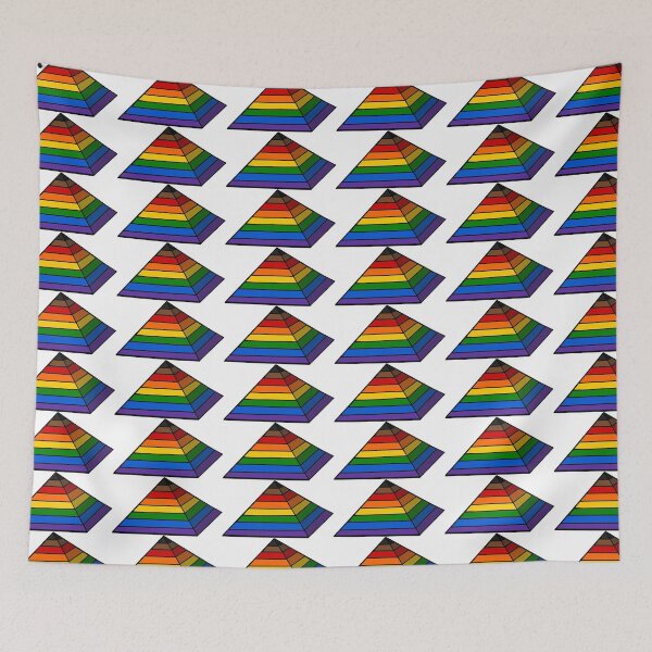 Item preview, Pyramid Rainbow Philly Pride Flag designed and sold by HarveyHandcraftsandDesigns.