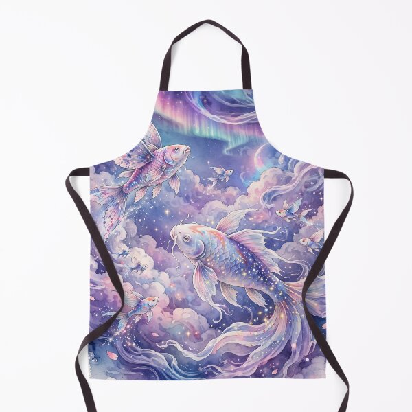 Item preview, Dreamy Sky Koi - Magical Flying Fish in Aurora Clouds / Magiczne Ryby Latające na Niebie Zorzy designed and sold by PrettyCrypt.