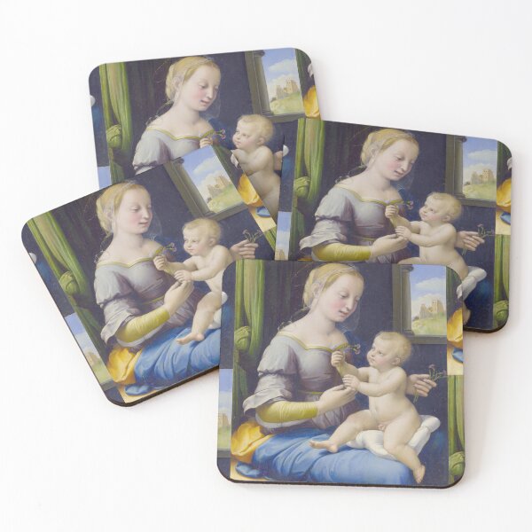 Item preview, Madonna and Child with Pink Carnations designed and sold by artofuniverse.