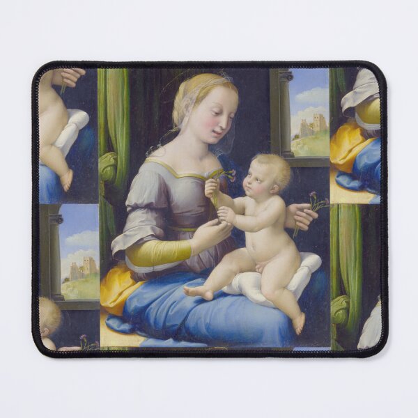 Item preview, Madonna and Child with Pink Carnations designed and sold by artofuniverse.
