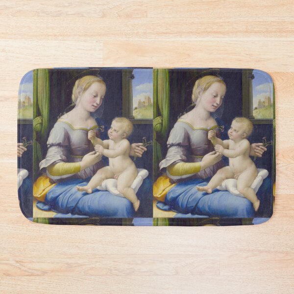 Item preview, Madonna and Child with Pink Carnations designed and sold by artofuniverse.
