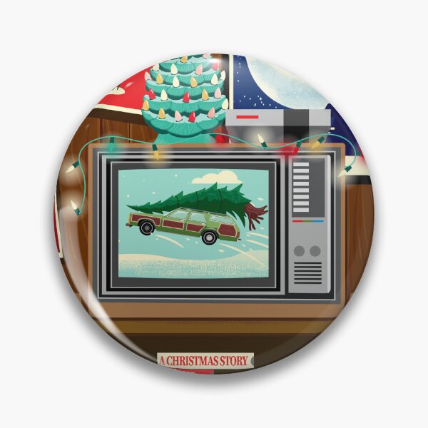 Item preview, Christmas Media room 80s retro style with tv VHS Christmas movies posters and cds designed and sold by Jdawnink.